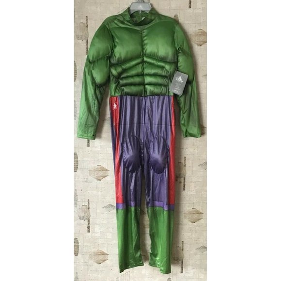 New Disney Store Marvel Incredible Halloween Costume W/Mask & Sounds Sz 13 - Picture 2 of 12